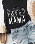 Mother's Day Mama Floral Muscle Tank Top