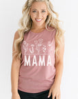 Mother's Day Mama Floral Muscle Tank Top