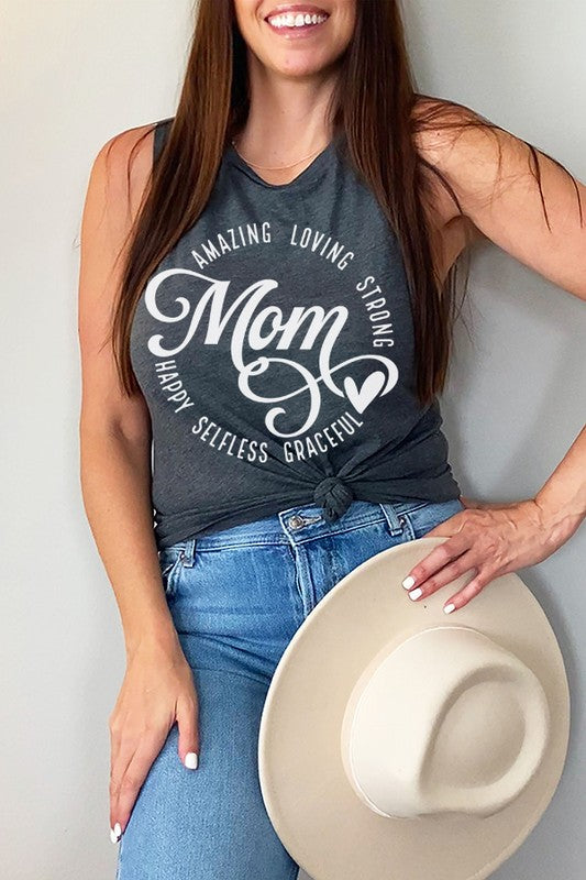 Mom Amazing Loving Strong Muscle Tank Top