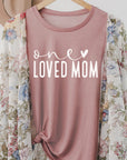 One Loved Mom Heart Muscle Tank Top