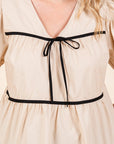 GeeGee Piping Detail Babydoll Top