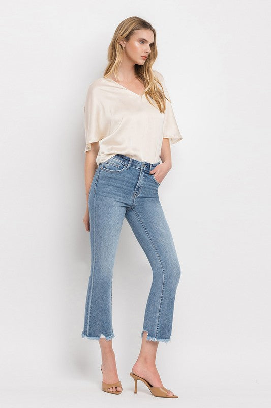 VERVET by Flying Monkey High Rise Crop Flare Jeans