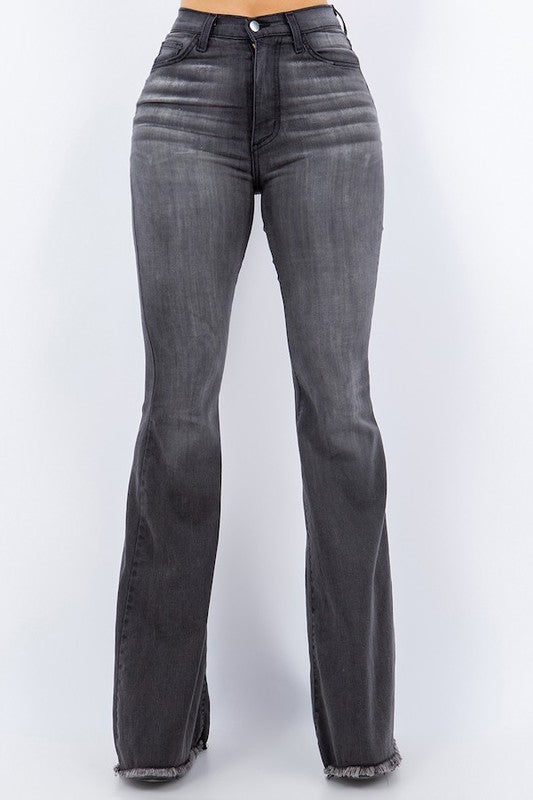 GJG Denim Bell Bottom Jean in Dark Grey