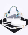 2 In 1 Transparent Scarf Wrap Handle Stadium Bag