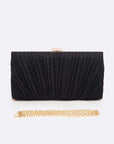 Metallic Pleated Bridal Party Box Clutch