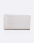 Crystal Accent Satin Pleated Clutch Bag