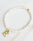 Freshwater Pearl Initial Charm Bracelet