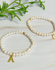 Freshwater Pearl Initial Charm Bracelet