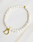 Freshwater Pearl Initial Charm Bracelet