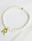 Freshwater Pearl Initial Charm Bracelet