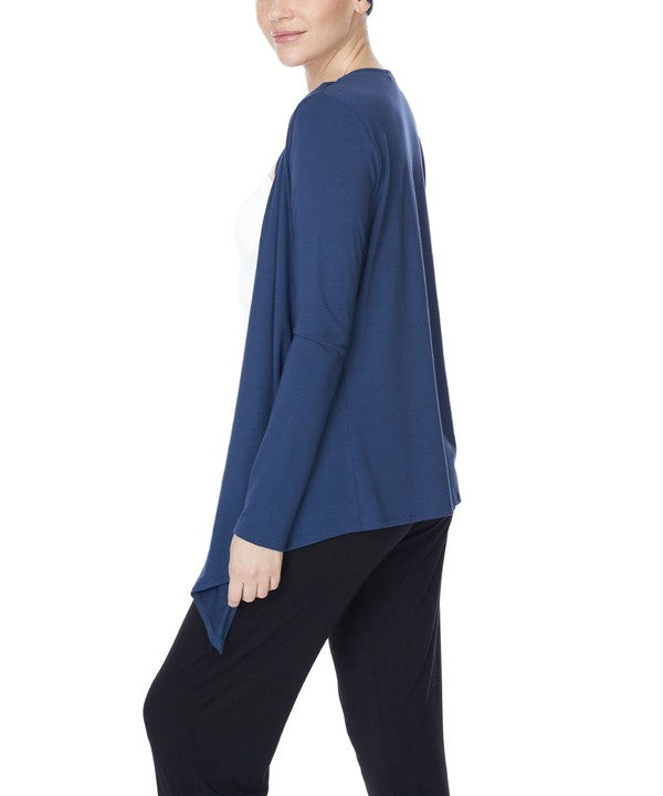 Fabina Bamboo Simple Tie Front Cardigan