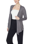 Fabina Bamboo Simple Tie Front Cardigan