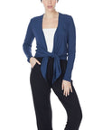 Fabina Bamboo Simple Tie Front Cardigan