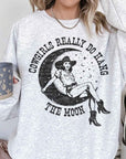 Cowgirls Hang The Moon Oversized Sweatshirt