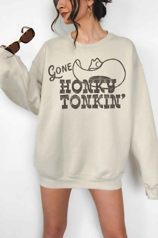 Gone Honky Tonkin Western Oversized Sweatshirt