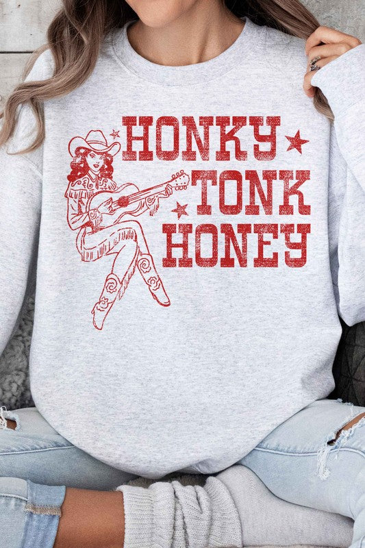 Honky Tonk Honey Western Oversized Sweatshirt
