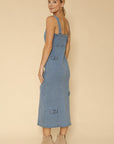 Miss Sparkling | Denim Dress with Bow Detailing