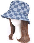 Checker Denim Bucket Hat