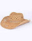 Crochet Straw Cowboy Hat