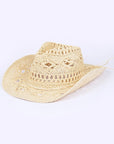 Crochet Straw Cowboy Hat