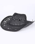 Crochet Straw Cowboy Hat