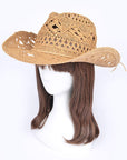 Crochet Straw Cowboy Hat