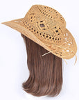 Crochet Straw Cowboy Hat