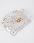 Pearl Studs Transparent Stadium Clear Bag