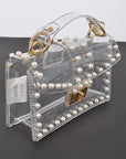 Pearl Studs Transparent Stadium Clear Bag