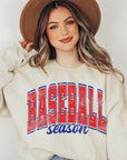 Baseball Oversized Graphic Fleece Sweatshirts