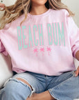 Beach Bum Oversized Graphic Fleece Sweatshirts