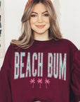 Beach Bum Oversized Graphic Fleece Sweatshirts