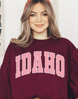 Idaho State Oversized Graphic Fleece Sweatshirts