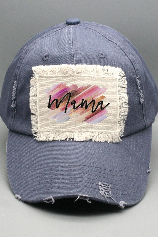 Mother&#39;s Day Mama Script Strokes Patch Hat