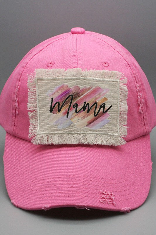 Mother&#39;s Day Mama Script Strokes Patch Hat