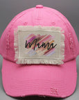 Mother's Day Mama Script Strokes Patch Hat