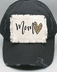 Mother's Day Mom Leopard Heart Patch Hat