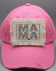 Mother's Day Colored Leopard Mama Patch Hat
