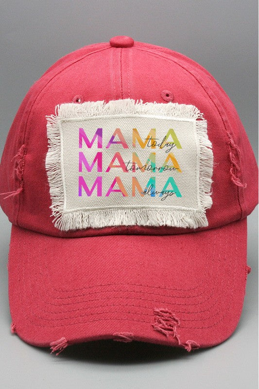 Mother&#39;s Day Mama Today Tomorrow Always Patch Hat
