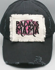 Mother's Day Black Pink Badass Mama Patch Hat