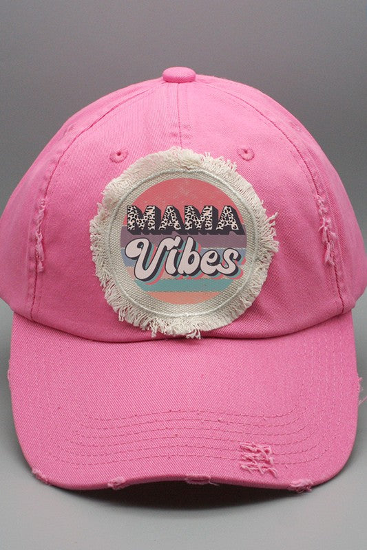 Mother&#39;s Day Mama Vibes Circle Patch Hat
