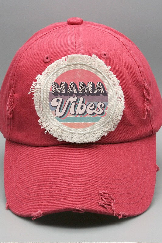 Mother&#39;s Day Mama Vibes Circle Patch Hat