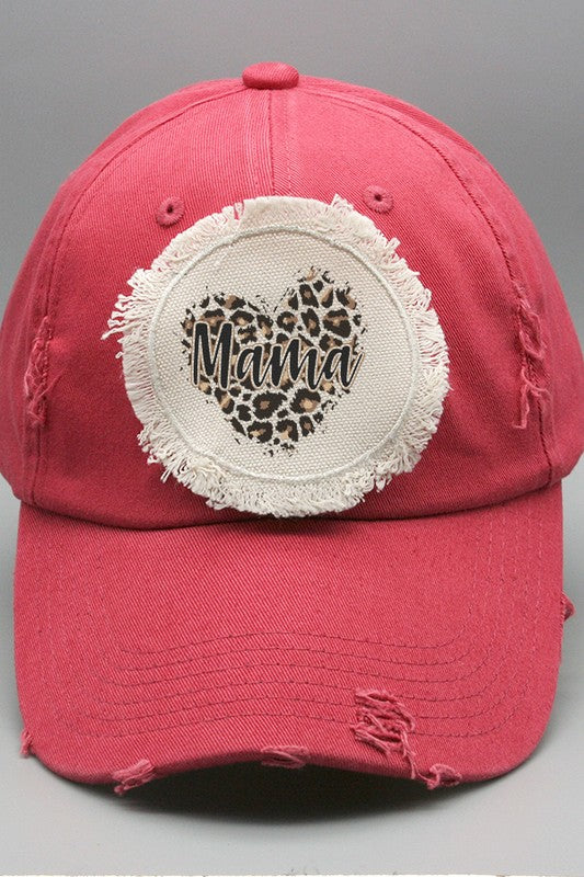 Mother&#39;s Day Mama Heart Patch Hat