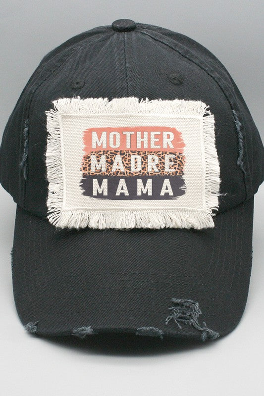 Mother&#39;s Day Mother Madre Mama Block Patch Hat