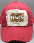 Mother's Day Mama Leopard Block Patch Hat