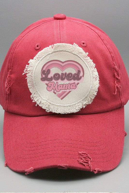 Mother&#39;s Day Love Mama Heart Patch Hat