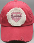 Mother's Day Love Mama Heart Patch Hat