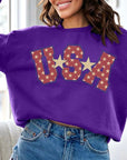 USA Star America Oversized Graphic Sweatshirts