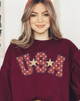 USA Star America Oversized Graphic Sweatshirts