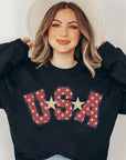 USA Star America Oversized Graphic Sweatshirts